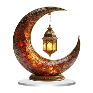 Bothyi - Decoración De La Luna Del Ramadán Adornos Rústicos De Eid Mubarak Para La Fiesta De La Fiesta Del Dormitorio