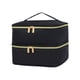 thumbnail image 1 of Bolsa de almacenamiento de esmalte de uñas de 30 rejillas, 2 niveles con capacidad para 30 botellas de esmalte de uñas para niñas, suministros de uñas Negro, 1 of 5