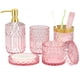 thumbnail image 1 of Juego de accesorios de baño Towoaafu Pink Glass, 5 piezas, 1 of 8