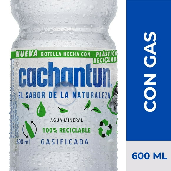 Agua Mineral Con Gas Botella, 600 ml