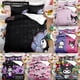 thumbnail image 1 of Sanrio Cartoon Kuromi Bedding Set Melody Cute Duvet Cover Pillow Cover Children's Bed Two Bedroom Decoration Three Piece Set Bed Sheets, 1 of 5