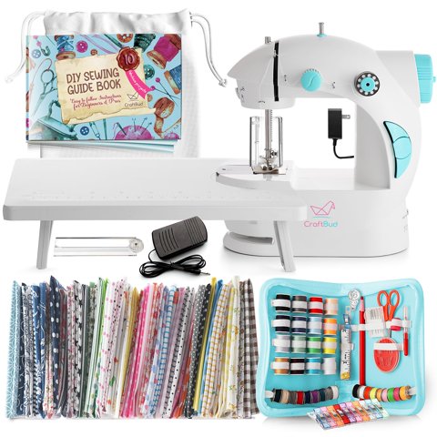 Máquina De Coser Mini Craftbud Con Kit Portátil De 122 Piezas