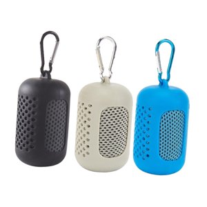 Magideal - Toallas Refrescantes Para Entrenar, Portátiles, Para Gimnasio, Para Deportes, Senderismo Y Mochilerismo. Incluye 3 Toallas Refrescantes Con Estuche. Gris Negro Azul Cielo