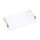 thumbnail image 3 of Bandeja para Servir, Bandeja Decorativa para Maquillaje, Organizador Rectangular para Baño, Joyería, Perfume, Soporte Cosmético para Mesa de Ducha, Es blanco, 3 of 5