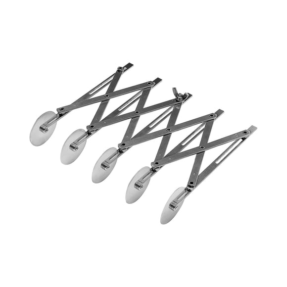 Cúter Ateco de 5 ruedas de acero inoxidable de 5,4 cm de diámetro