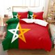thumbnail image 1 of Morocco Flag Bedding Set,Duvet Cover Comforter Bed Set Quilt Cover Pillowcase, Boys Girls Adults Bed Sheets, 1 of 5