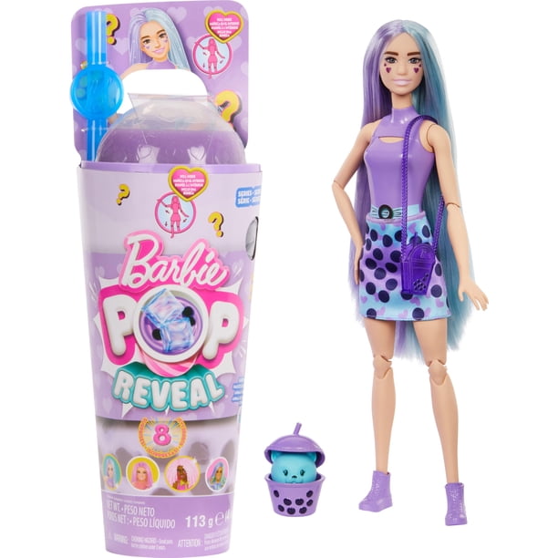 Muñeca Barbie Pop Reveal Bubble Tea con muñeca moderna y mascota para mayores de 3 años