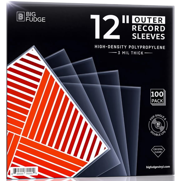 Fundas exteriores para discos de vinilo Big Fudge 12 LP 12,75 x 12,75 pulgadas
