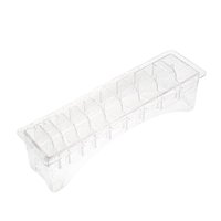 Ioensy - Caja De Almacenamiento De Peine Guía, Contenedor De 10 Rejillas Transparente Para Peluquería