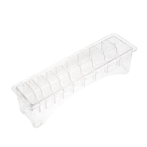 Ioensy - Caja De Almacenamiento De Peine Guía, Contenedor De 10 Rejillas Transparente Para Peluquería