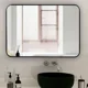 thumbnail image 5 of Espejo de baño de tocador para pared, espejo de pared con marco de aleación de aluminio, estilo rústico, antioxidante, vidrio templado., 5 of 5