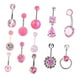 thumbnail image 1 of 12 Uds. Anillos Para Ombligo, Barra Para Ombligo Rosa, Piercing Para Ombligo Moderno, 1 of 5