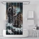 thumbnail image 3 of 1pc Fun Cat Siren Sailboat Shower Curtain with Waterproof Fabric and 12 Hooks - Adds Style and Functionality to Your Bathroom Decor, 3 of 4