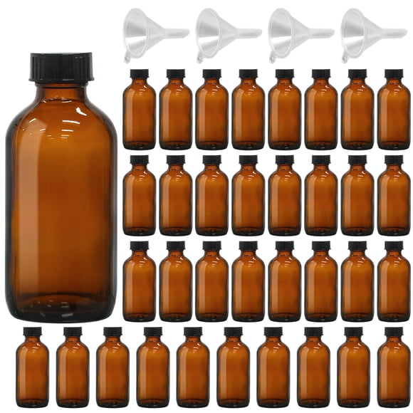 Botella KEYWING 120 ml Ámbar - Pack de 35 a prueba de fugas