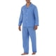 thumbnail image 4 of Conjunto de pijama Fruit of the Loom para hombre, manga larga, popelina, azul, 4 of 4