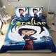 thumbnail image 1 of Coraline Conjunto de sábanas temático, trío de piezas, cómodo y amigable con la piel, diseño único, regalo de decoración para el hogar para familiares, amigos y fans,135cm *200cm, 1 of 6