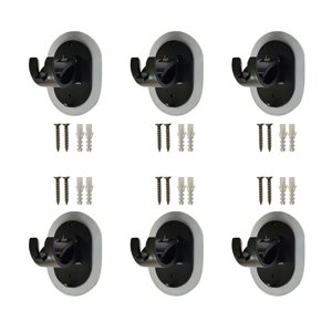 Magideal - 6 Piezas Soportes Para Barras De Cortinas, Soportes Para Barras De Cortinas, Perchas Para Barras De Cortinas, Ganchos Para Barras De Cortinas Para El
