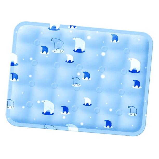 Alfombrilla de refrigeración para perros, cojín de refrigeración, cama para cachorros, lavable, cómoda manta para mascotas, cama plegable para perros, , Azul claro, 50cmx60cm