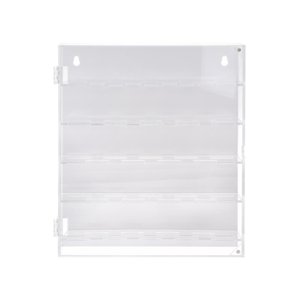 Magideal - Vitrina De Acrílico Caja De Almacenamiento Protectora Con Puerta Transparente Estante De Exhibición De 5 Niveles Soporte De Exhibición Para Mini Muñec Blanco