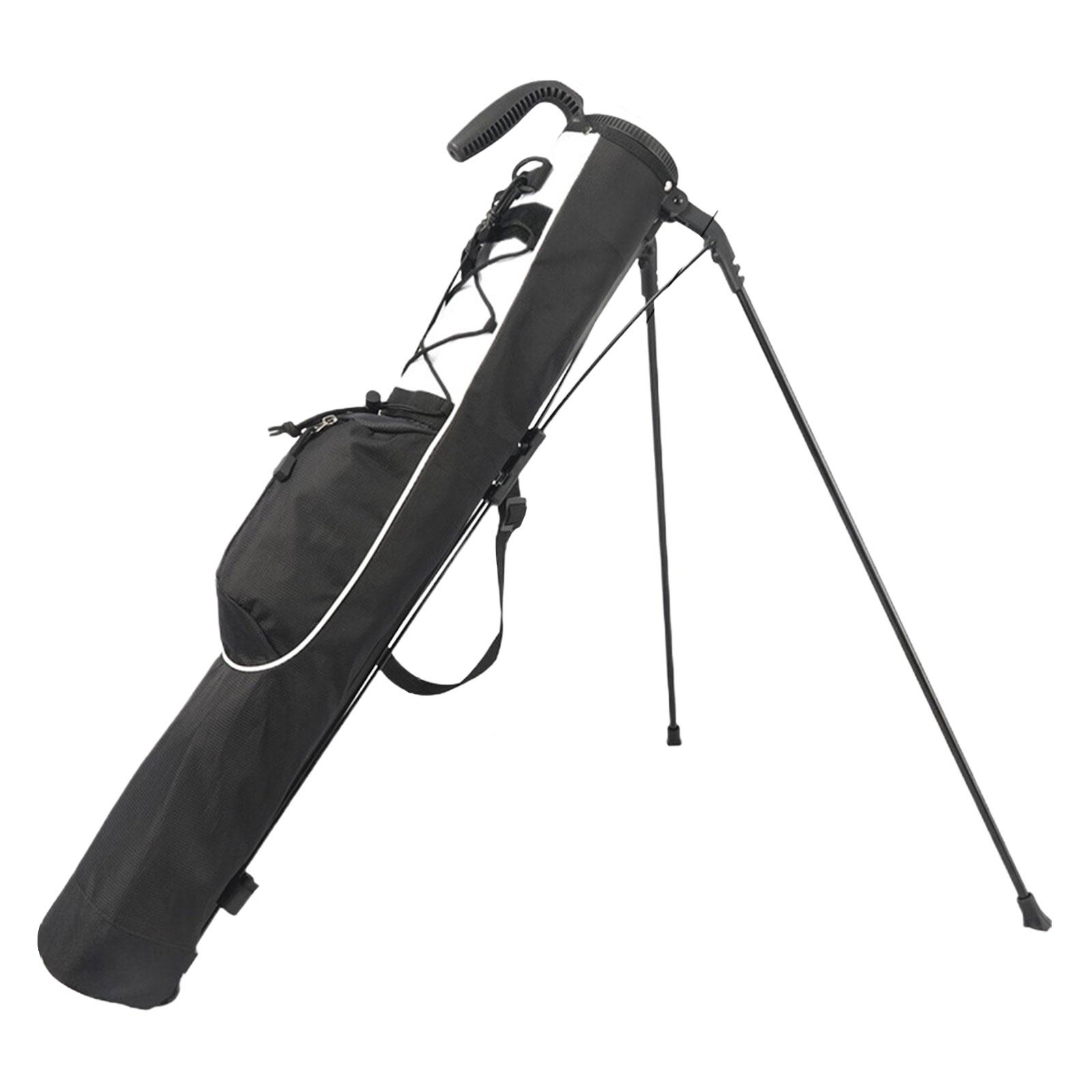 Ioensy - Soporte Para Bolsa De Golf Para Hombres Y Adultos, Bolsa De Transporte De Golf De Gran Capacidad Con Soporte, Color Negro