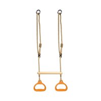 Magideal - Trapecio Con Anillas De Gimnasia, Equipo De Juegos Resistente Para Niños Y Adultos, Juego De Columpios Naranja