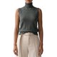 thumbnail image 1 of INSPIRE CHIC Chaleco de Suéter para Mujer Cuello Alto Sin Mangas Suave Chic Sólido en Capas Dobladillo Acanalado Jersey de Punto Top de Tanque Pequeño Gris, 1 of 6