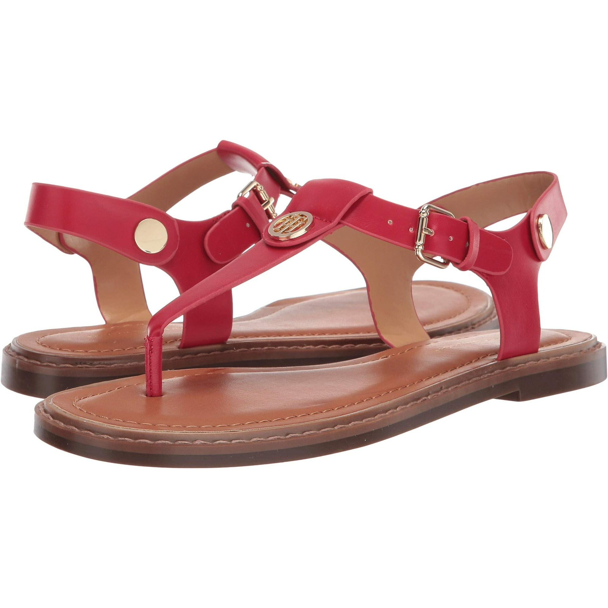 Sandalias Tommy Hilfiger Bennia Para Mujer, Tamaño Mediano, Color Rojo, Talla 41