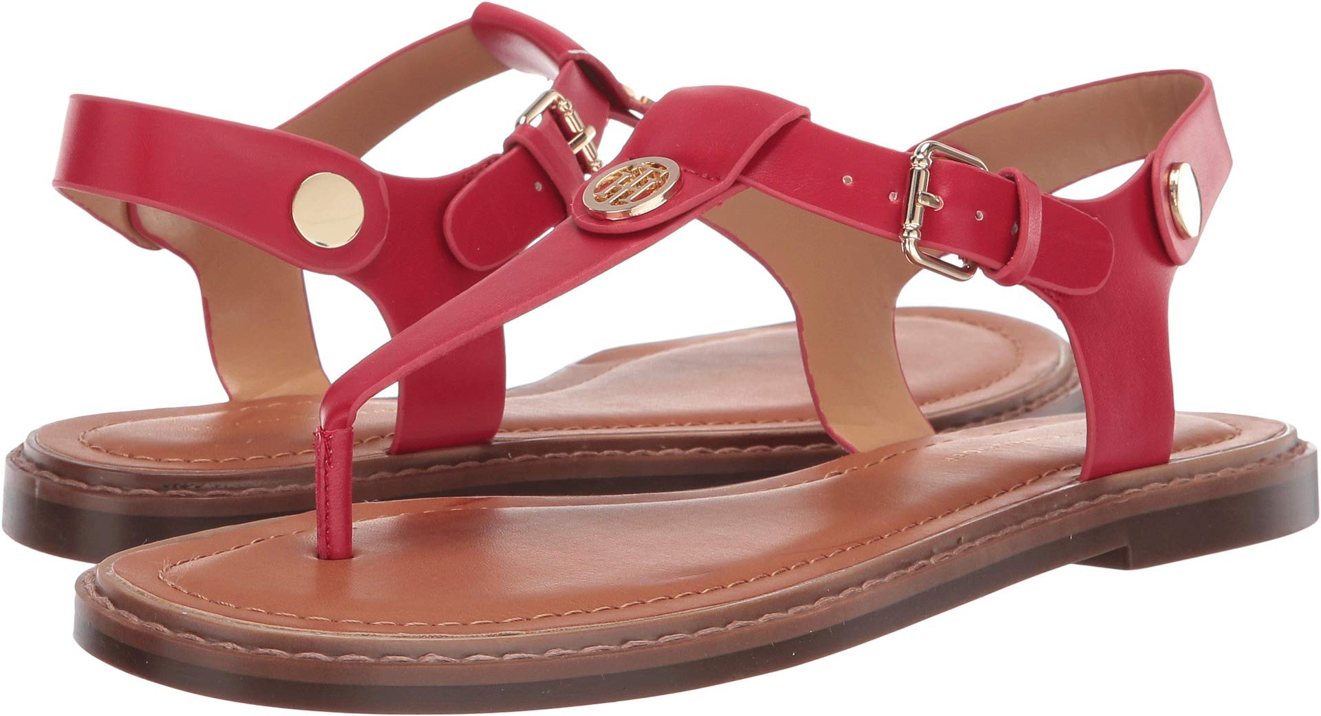 Sandalias Tommy Hilfiger Bennia Para Mujer, Tamaño Mediano, Color Rojo, Talla 8.5