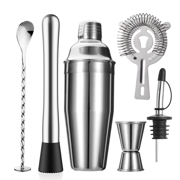 Set de coctelera ZPUFAW, 6 unidades, 700 ml, acero inoxidable