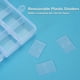 thumbnail image 3 of Uxcell 2 piezas 6.9x4x1 pulgadas Organizador de encantos de uñas 15 compartimentos Caja de almacenamiento para manualidades Transparente, 3 of 6