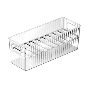 Magideal - Organizador De Funda De Teléfono Transparente, Divisores Extraíbles, Elegante Y Versátil Soporte De Papelería, Caja De Almacenamiento De Escritorio Pa