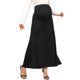 thumbnail image 1 of INSPIRE CHIC Falda Larga de Maternidad Estilo Sirena de Cintura Alta Sobre el Vientre Fruncida Acampanada de Punto Suave Talla 2XL Negra, 1 of 6