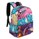 thumbnail image 2 of Carreras Locas-theme Backpack, Campus style schoolbag Bookbag with Adjustable Shoulder Straps And Large Zip Compartment, Unisex Travel Bags.42x30x15cm, 2 of 6
