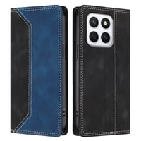 Funda Foxdock Para Honor X8C De Cuero Premium Bicolor Con Ranuras Rfid, Carcasa Tipo Billetera Antigolpes Y Soporte Plegable