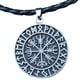 thumbnail image 5 of Collar Con Colgante De Escudo Vikingo Nórdico De Acero Para Hombre, Regalo De Cuero Plateado, 5 of 5