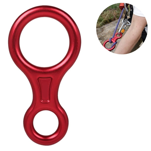 Dispositivo de rapel de rescate de escalada resistente, grande y de alta resistencia, equipo para rapel, aseguramiento, escalada de árboles y aparejo de telas aéreas.