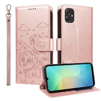 Funda Billetera Foxdock Compatible Con Samsung Galaxy A06, Diseño Perrito Tierno, Ranuras Para Tarjetas Y Soporte Plegable