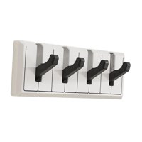 Magideal - Volvor De Pared Plegable Accesorios De Ahorro De Espacio De Servicio Pesado Adornado Flip Down Hook Wall Monte Para Llaves De Entrada Ropa Dormitorio 4 Ganchos