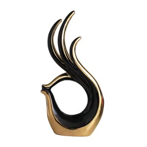 Magideal - Escultura De Cerámica Contemporánea Para Embellecer Tu Hogar Oro Negro