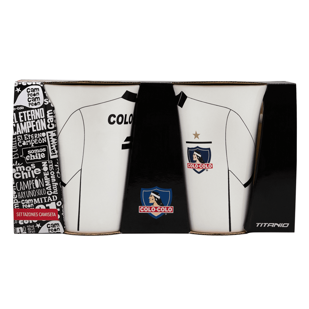 Set 2 Tazones Colo Colo