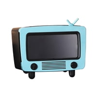 Magideal - Caja De Pañuelos En Apariencia De Tv, Soporte Para Teléfono Móvil, Práctico, Creativo, Retro, Dispensador Lindo, Contenedor De Papel Higiénico Para El Azul
