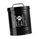 thumbnail image 5 of Contenedor De Almacenamiento De Comida Para Mascotas, Tarro De Metal Para Galletas De Perros, Para Cocina, Oficina, Perros Y Gatos, Color Negro, 5 of 5