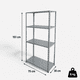 thumbnail image 2 of Estanteria Metalica galvanizada 75x30 cm 4 niveles (BG30), 2 of 6