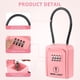 thumbnail image 4 of Caja de seguridad para llaves de hierro, pequeña y rosa, con cable de sujeción, 4 of 7
