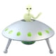 thumbnail image 5 of Toy Off the Wall Toys Alien UFO que brilla en la oscuridad con figura, 5 of 8