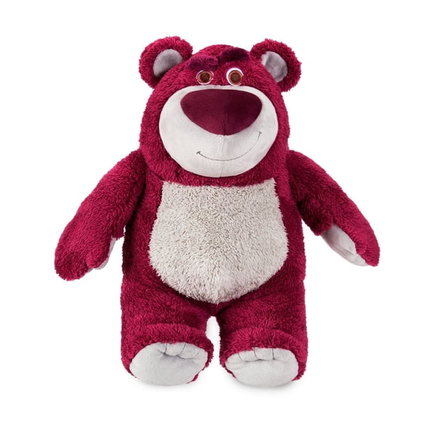 Peluche de peluche Lotso oficial de Disney Store para niños, adorable personaje con textura difusa y detalles bordados, aroma a fresa, peluche adecuado para todas las edades.