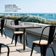 thumbnail image 5 of Pack 4 Sillas Comedor Terraza Exterior Tolix Metal Madera Natural Apilables Industrial Negras, 5 of 8