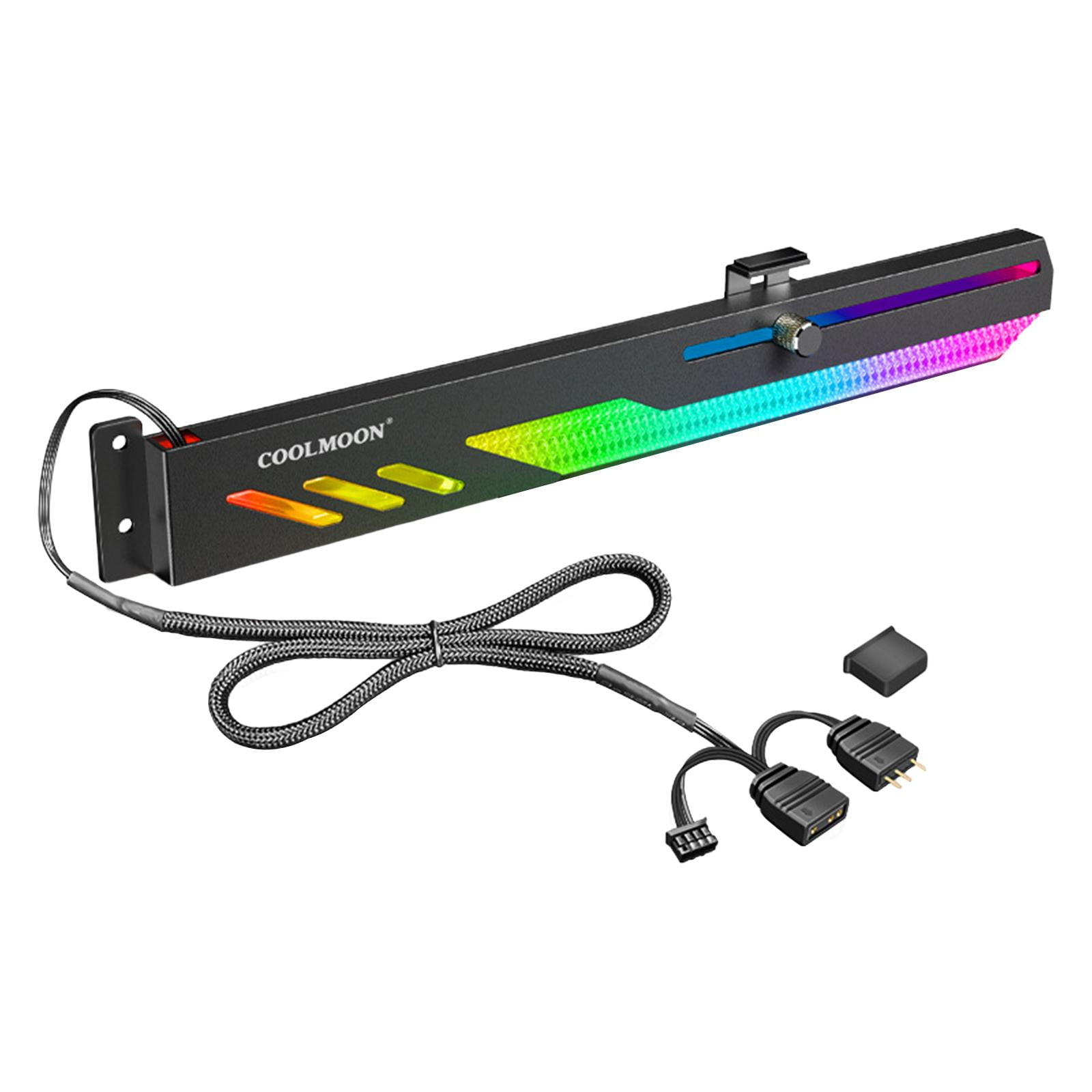 Magideal - Tarjeta Gráfica Argb 5v Decoración Gpu Soporte Para Tarjeta De Video Soporte Para Soporte Tirarere Rgb Pc De Escritorio Soporte Para Tarjetas De , Negro