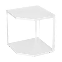 Magideal - Estante Esquinero Para Mostrador, Organizador De Gabinete, Ahorro De Espacio, Organizador De Despensa, Estante De Almacenamiento Para Escritorio Y Bañ 2 Capas