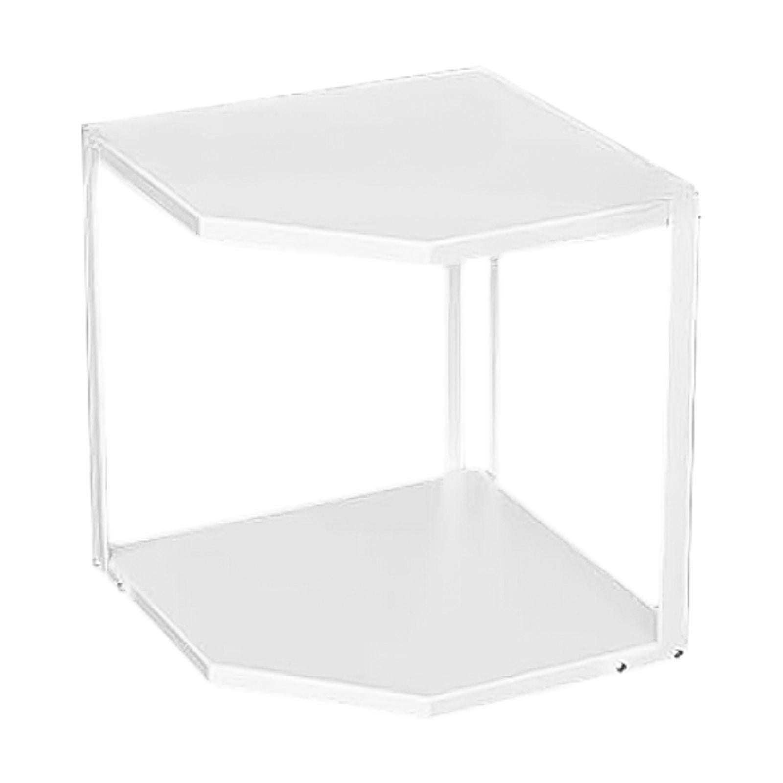 Magideal - Estante Esquinero Para Mostrador, Organizador De Gabinete, Ahorro De Espacio, Organizador De Despensa, Estante De Almacenamiento Para Escritorio Y Bañ 2 Capas